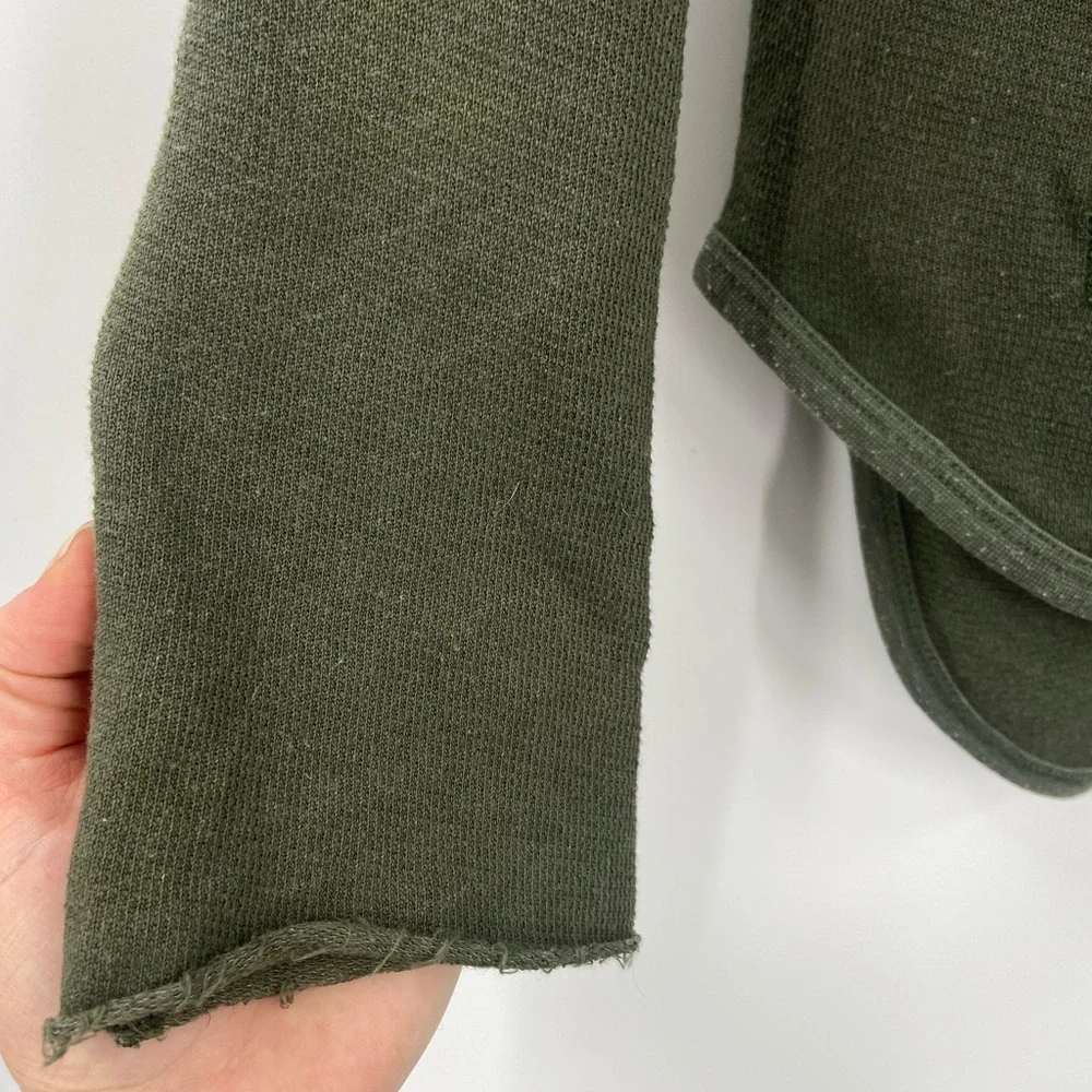 ATM Anthony Thomas Melillo French Terry Zip Hoodie Olive‎ Green Small